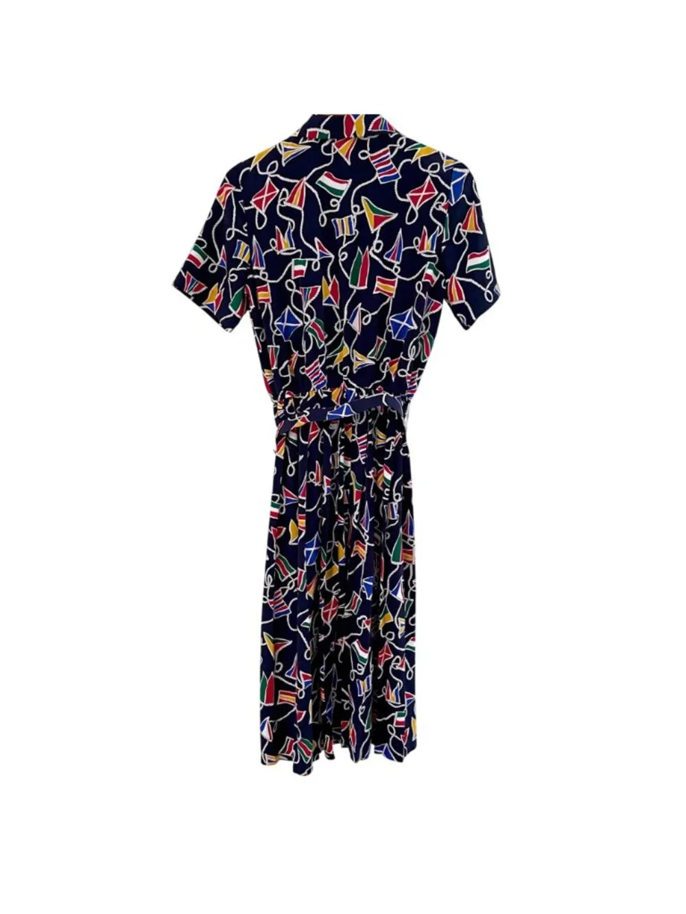 Vintage 1980s Talbots Summer Sailing Shirt Dress, Size 6